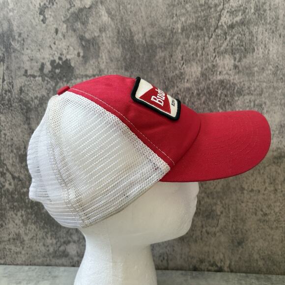 VINTAGE (90’s) Budweiser Trucker Hat / Red / Snapback / Beer / Official Product - Picture 4 of 6